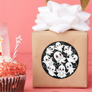 Baby Ghosts Spookoky Niedliche Halloween-Stimmung Runder Aufkleber