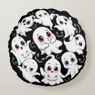 Baby Ghosts Spookoky Niedliche Halloween-Stimmung Rundes Kissen
