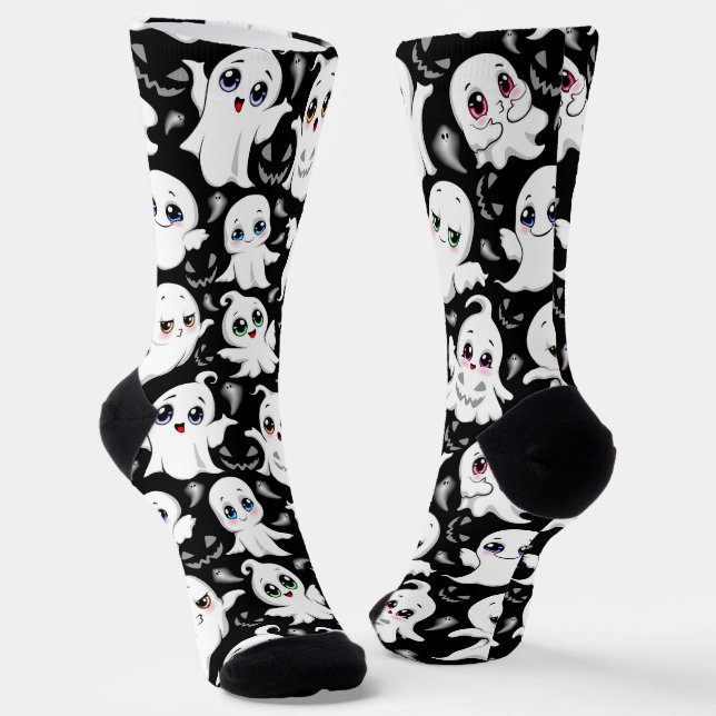 Baby Ghosts Spookoky Niedliche Halloween-Stimmung Socken (Gewinkelt)