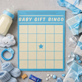 Baby Gift Bingo Baby Showspiel Blue Notepad Notizblock