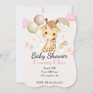 BABY GIRAFFE BABY SHOWER EINLADUNG