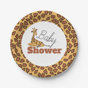 Baby Giraffe, Babydusche Pappteller