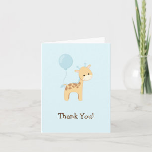 Baby Giraffe, Blau, Jungle Animal Danke