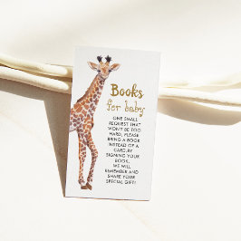 Baby Giraffe Book Request Baby Dusche Begleitkarte