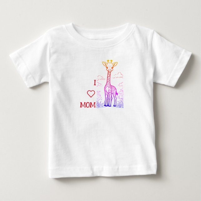 Baby Giraffe Coloring Book T - Shirt für Kleinkind (Vorderseite)