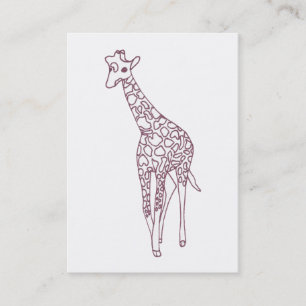 Baby Giraffe Coloring Business Cards Visitenkarte