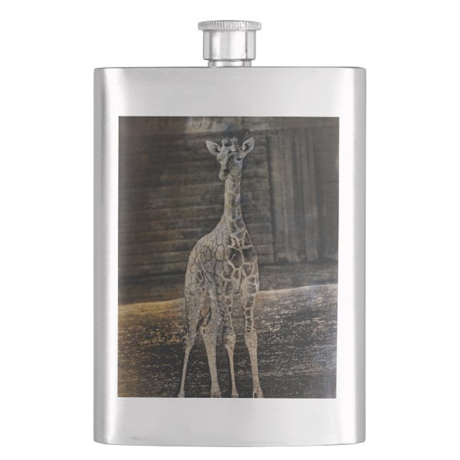Baby Giraffe Flachmann (Vorderseite)
