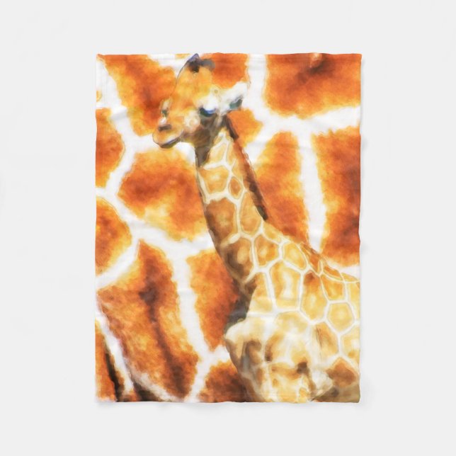 Baby Giraffe Fleecedecke (Vorderseite)