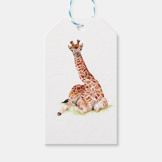 Baby Giraffe Geschenkanhänger (Vorderseite)