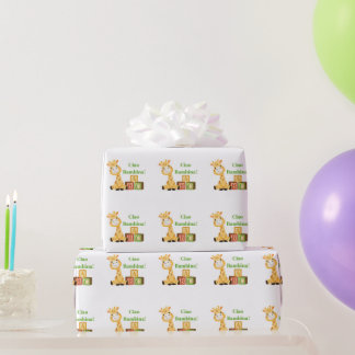 Baby Giraffe Girl Blocks Italian Kinderzimmer Neub Geschenkpapier