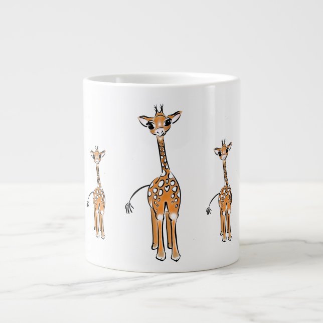 Baby Giraffe Jumbo-Tasse (Vorderseite)