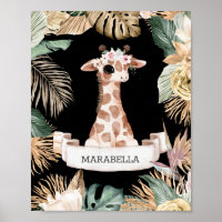 *~* Baby Giraffe Jungle Pflanze Kinderzimmer Girl 