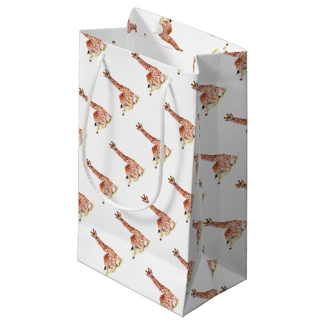 Baby Giraffe Kleine Geschenktüte (Vorderseite Schrägansicht)