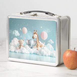 Baby Giraffe mit all seinen Freunden Metall Brotdose
