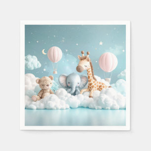 Baby-Giraffe mit all seinen Freunden Serviette