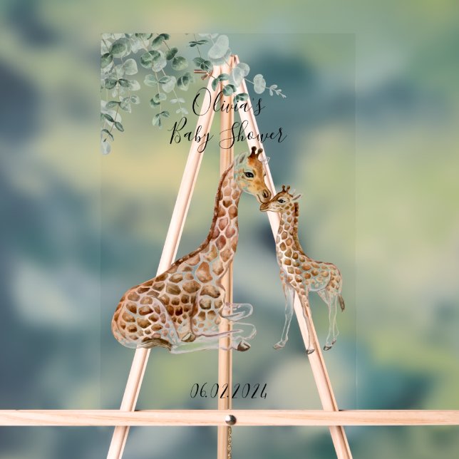 BABY GIRAFFE MOMMY GIRAFFE BABY SHOWER ACRYLSCHILD (Neutral)