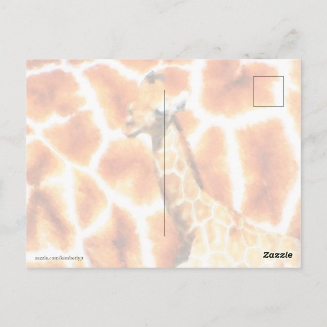 Baby Giraffe Postkarte (Rückseite)