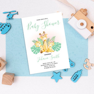 Baby Giraffe Safari Baby Shower Invitation Einladung