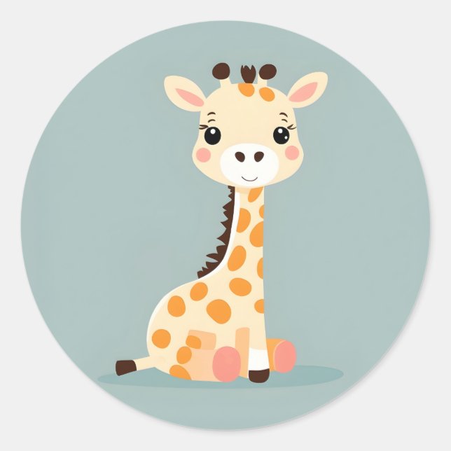 Baby Giraffe Sticker (Vorderseite)