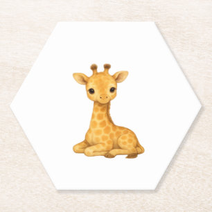 Baby-Giraffe-Wasserfarbdruck � Kinderzimmer-Wandku Untersetzer