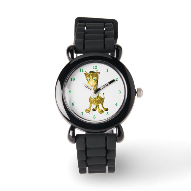 Baby Giraffe Watch - Spaß Armbanduhr (Vorderseite)