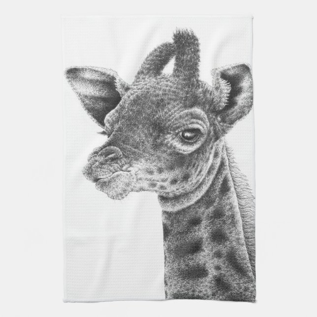 Baby-Giraffen-Amerikaner MoJo Geschirrtücher (Vertikal)