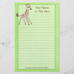 Baby-Giraffen-Briefpapier Briefpapier