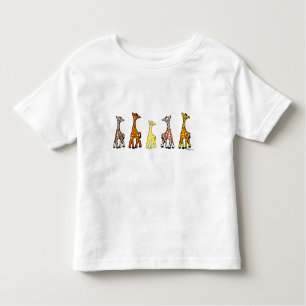Baby-Giraffen in einem Reihen-Kleinkind-T - Shirt