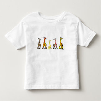 Baby-Giraffen in einem Reihen-Kleinkind-T - Shirt