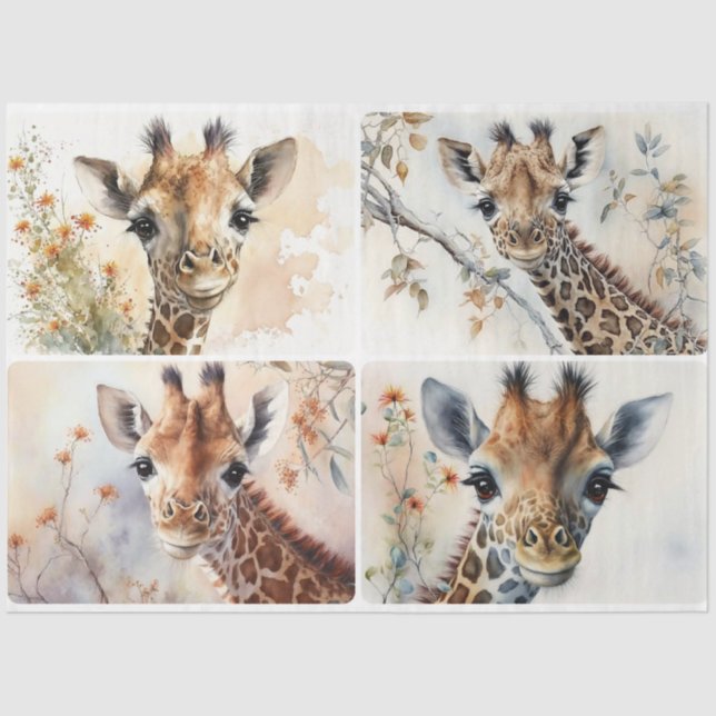 Baby Giraffen Seidenpapier (Vorderseite)
