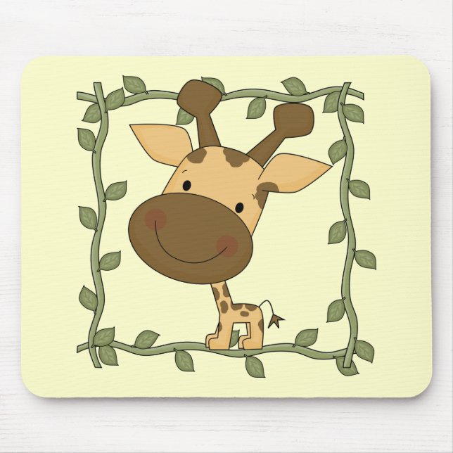 Baby-Giraffen-T-Shirts und Geschenke Mousepad (Vorne)