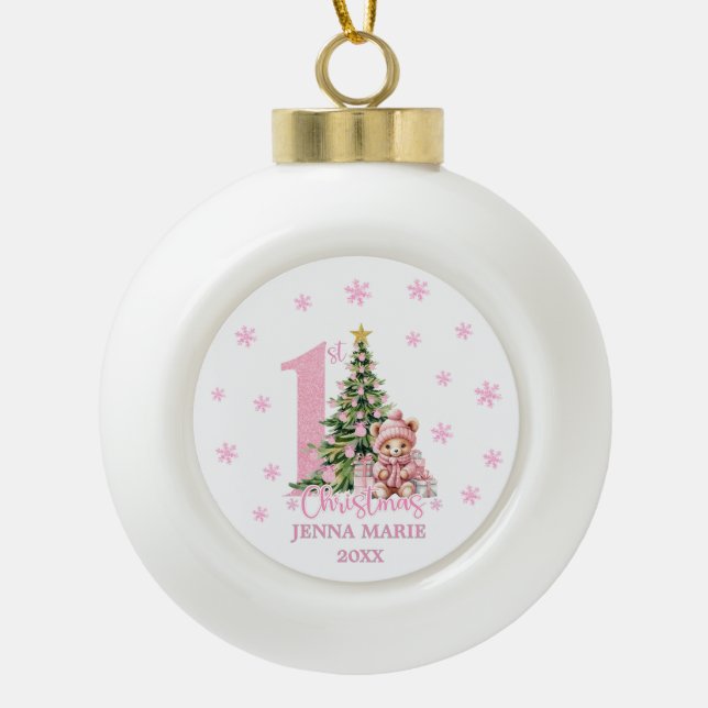 BABY GIRL 1. CHRISTMAS Ornament (Vorderseite)