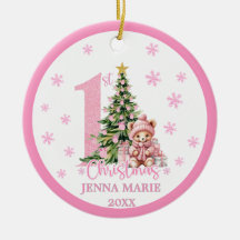 BABY GIRL 1. CHRISTMAS Ornament