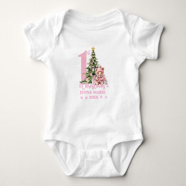 BABY GIRL 1. CHRISTMAS STRAMPLER (Vorderseite)