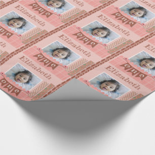 Baby Girl 1. Geburtstag Pink Scrapbooking Geschenkpapier