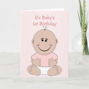 Baby Girl 1. Geburtstagskarte Karte