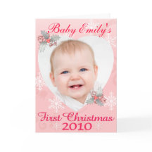 Baby Girl 1. Weihnachtskarte