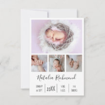 Baby Girl 4 Foto Geburtserklärung Vielen Dank