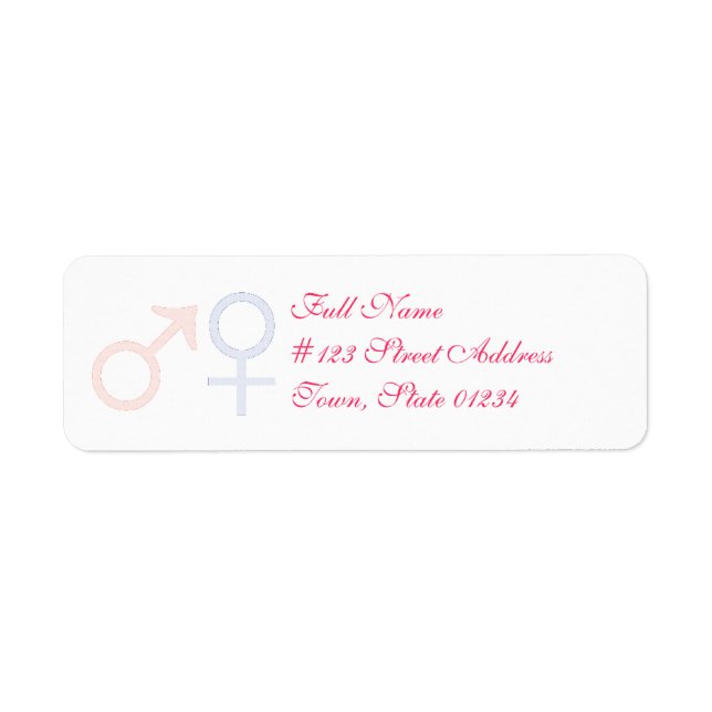 Baby Girl and Baby Boy Mailing Labels (Vorne)