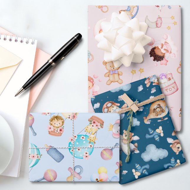 Baby Girl and Boy Themed Geschenkpapier Set (Von Creator hochgeladen)