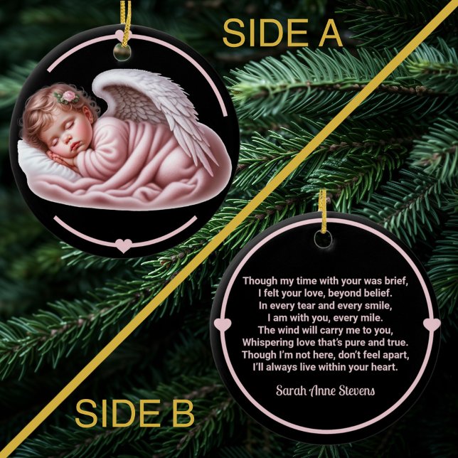 Baby Girl Angel Memorial Keramik Ornament (Von Creator hochgeladen)