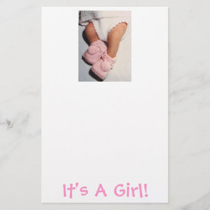 Baby Girl/Ankündigung Briefpapier