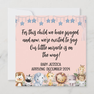 Baby Girl Announcement Card Dieses Kind 2