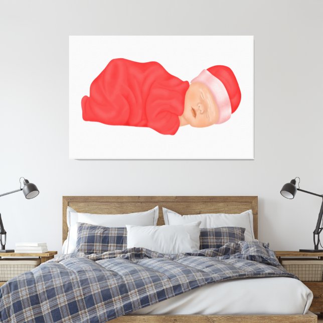 Baby Girl Art Canvas Print Leinwanddruck (Insitu (Schlafzimmer))