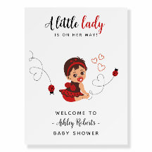 Baby Girl as Red Ladybug Baby Dusche Begrüßungszei