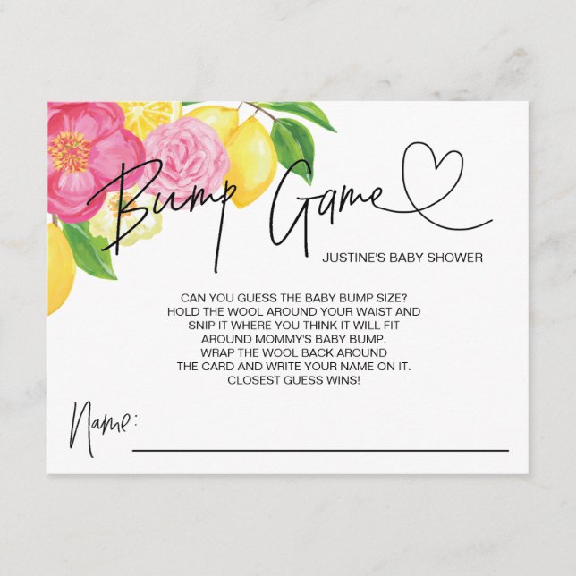 Baby Girl Baby Shooting Game Bump Guess Karten (Vorderseite)