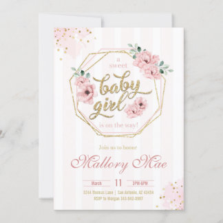 Baby Girl Baby Shower Einladung
