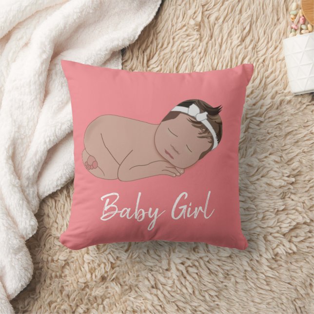Baby Girl Baby Shower Kissen (Decke)
