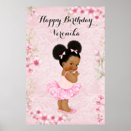 Baby Girl Ballerina Pink Blume Poster