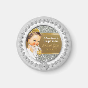 Baby Girl Baptisc Danke, dass du Keepake hältst    Magnet
